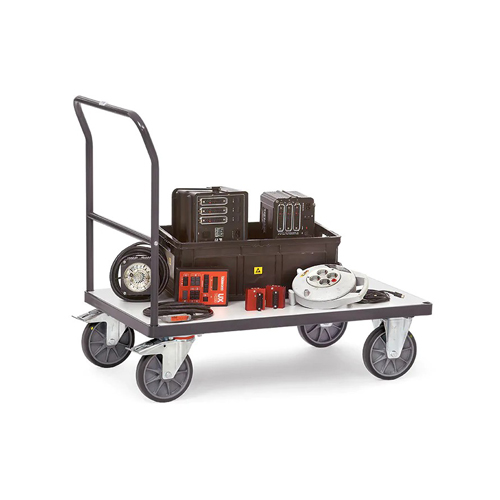 850x500mm/500kg運搬車(ESD/後自在ブレーキ_画像03