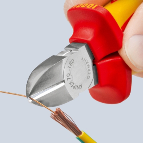 180mm電工ニッパー(絶縁/グリップ/落下防止_画像03