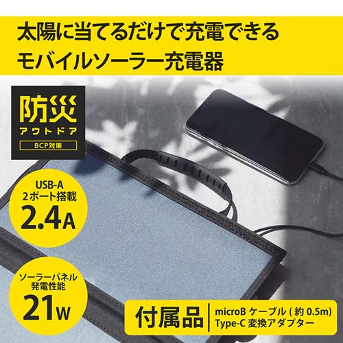 21Wモバイルソーラー充電器_画像02
