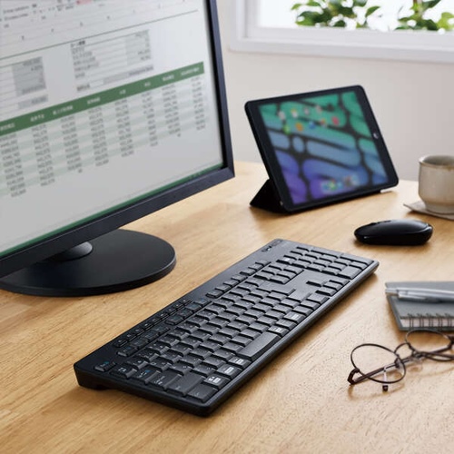 443x140x27Bluetoothキーボード(抗菌/静音_画像03