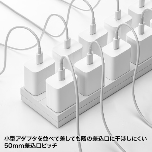 AC125V/12Ax3mタップ(12口/2P/マグネット付_画像04