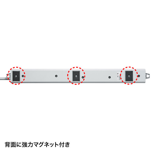 AC125/15Ax5mタップ(6口/3P/安全ブレーカー_画像02