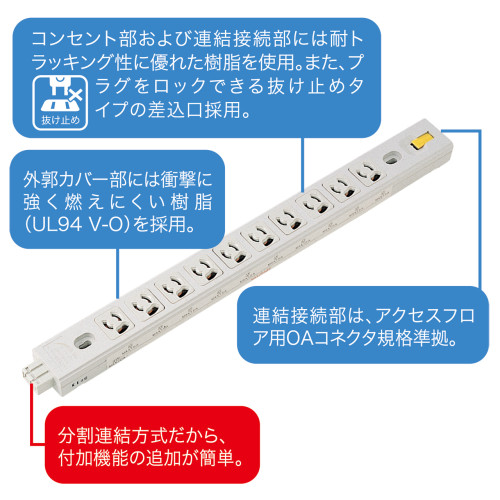 125V/20Aサーバーラックコンセントバー本体_画像03