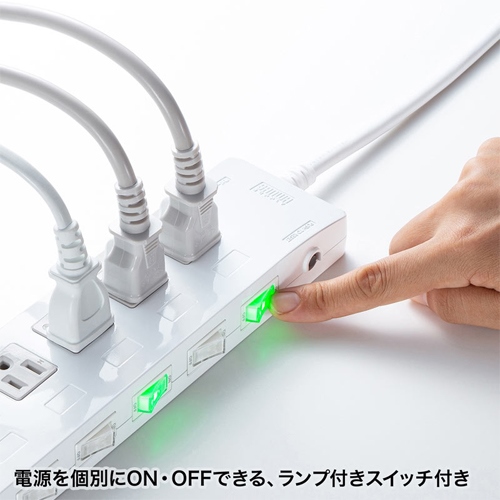 125V/15Ax2m省エネタップ(6口/3P)_画像02