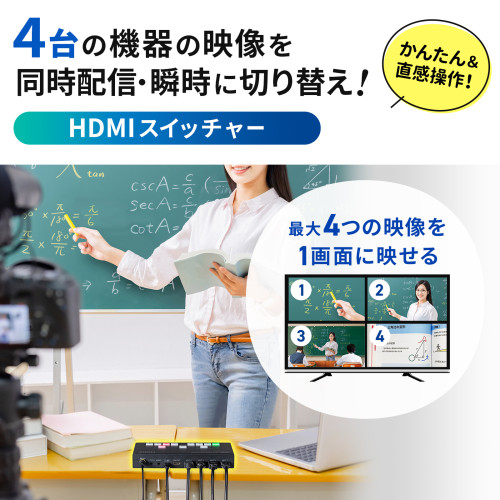 HDMI切替器(4入力1出力/4K/キャプチャ機能)_画像02