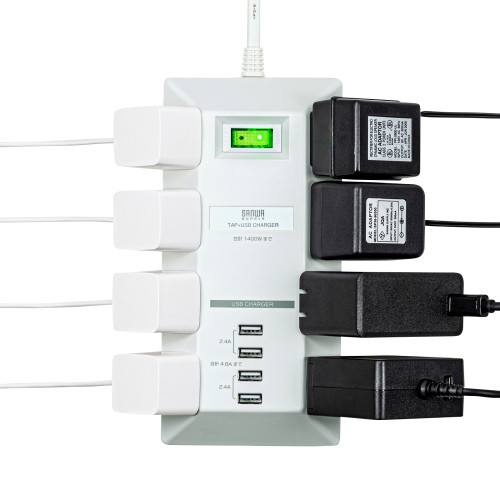 AC125V/4Vタップ(USB充電ポート4個付)_画像03