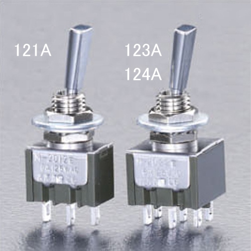 125V/6A2極双投トグルスイッチ(平レバー型)_画像02