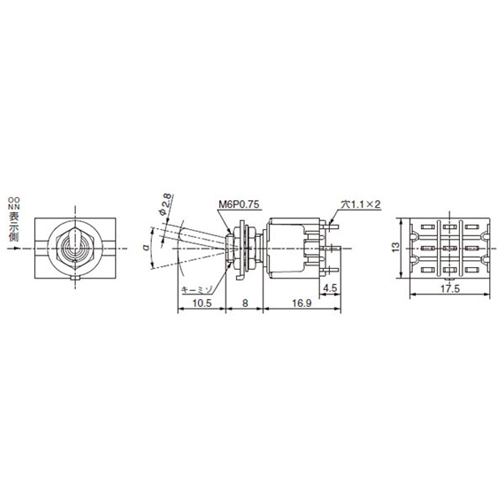 125V/4A3極双投/トグルスイッチ_画像03
