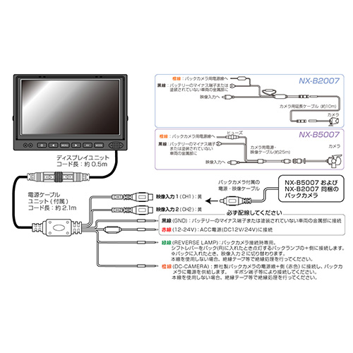 [7V型]バックカメラモニターset(BOXBody用)_画像04