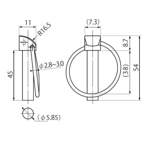 6.0×45mm リンチピン(三価ホワイト/3本)_画像03