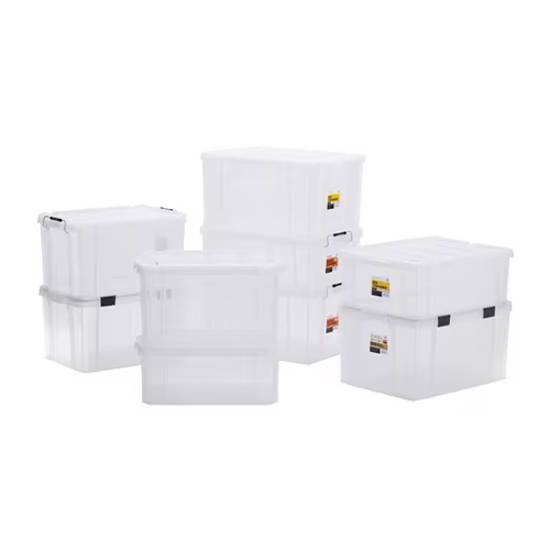 580x385x320収納ケース(バックル付/クリア)_画像02