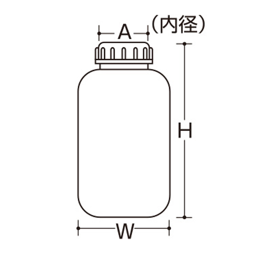 φ170x325mm/5.0L広口ポリ容器(中蓋付/5個_画像04