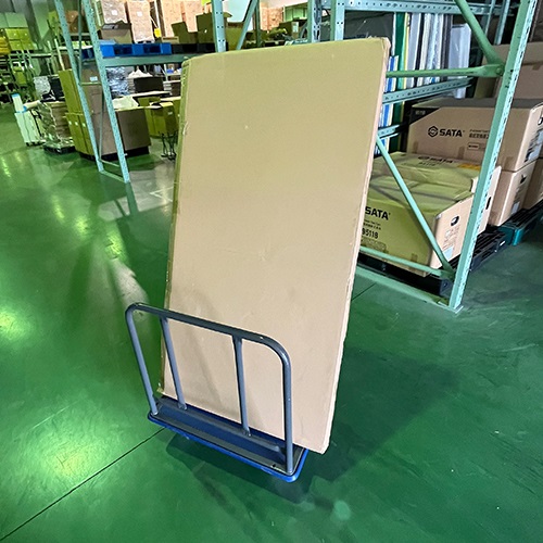 740x480x770/150kg運搬車(手摺付/赤タイヤ)_画像02