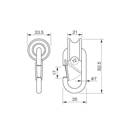 30kg/φ12mm プーリーフック(ステンレス製)_画像04