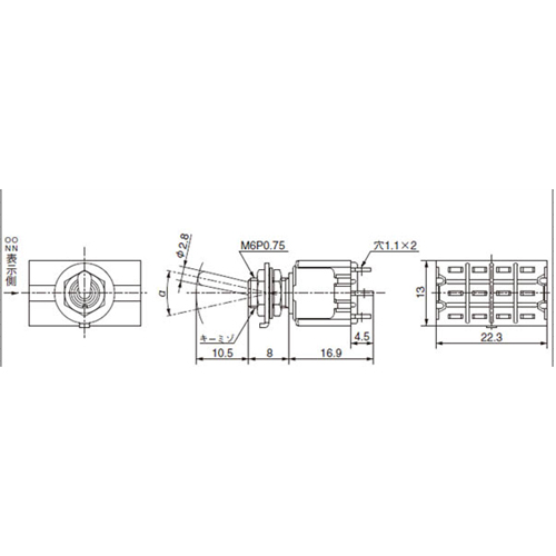 125V/4A 4極双投/トグルスイッチ_画像03
