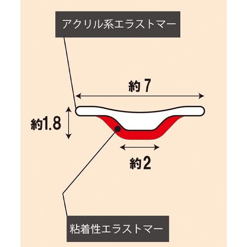 7x2000mm 粘着付隙間カバー(白)_画像02