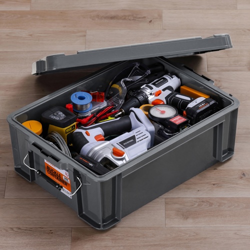 525x380x182収納ケース(バックル付/CGray)_画像04