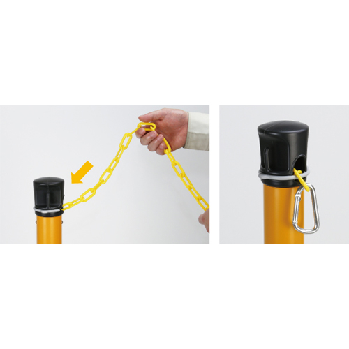 380x1050mmチェーンスタンド(チェーン内蔵)_画像03