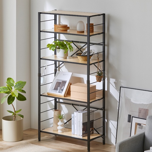 760x345x1592連結式スチールラック(木天板)_画像03