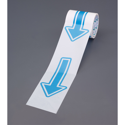 100mmx10m 誘導用矢印テープ(床･壁面用/青)_画像02