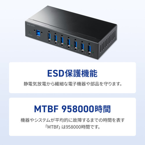 [7ポート] USB 5Gbpsハブ(ロック付)_画像02