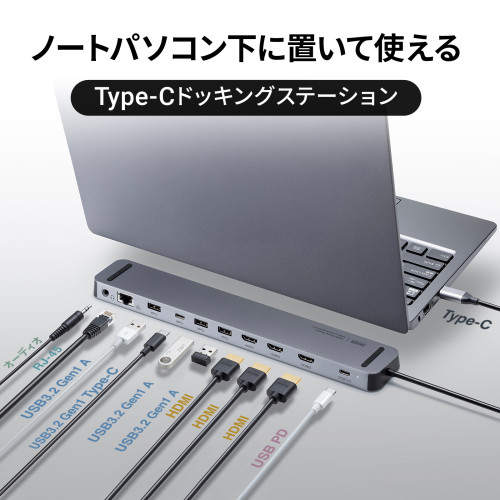 [USB TypeC]ドッキングステーション(3画面_画像03