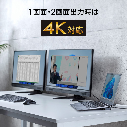 [USB TypeC]ドッキングステーション(3画面_画像04