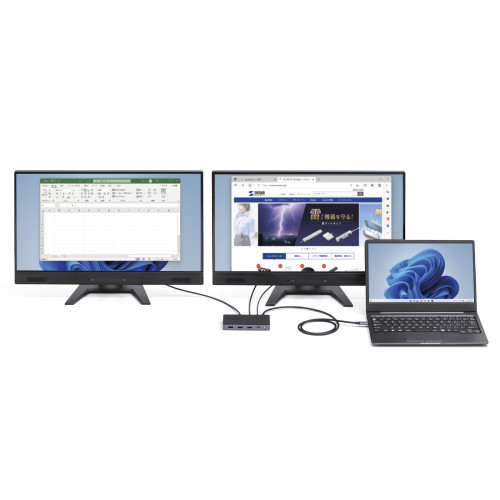 USB TypeCドッキングステーション(2画面LAN_画像03