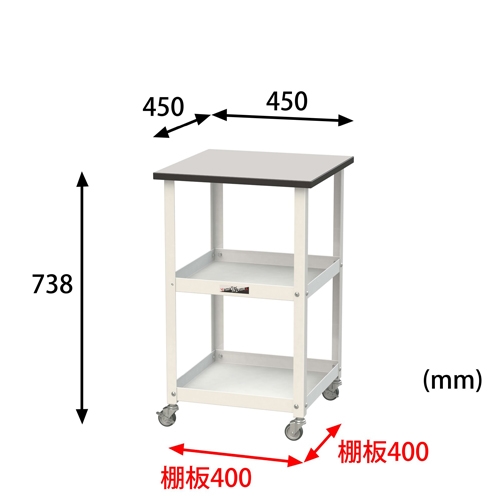 450X450X738天板付ツールワゴン(防塵室対応_画像04