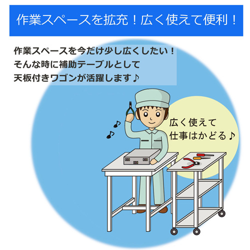 600X450X738天板付ツールワゴン(防塵室対応_画像03