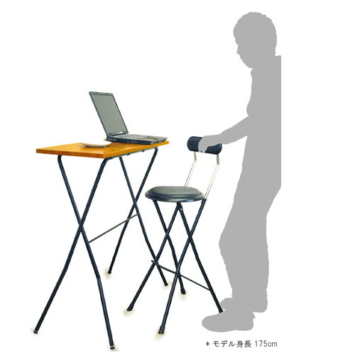 370x440x985折畳みチェア(ハイカウンター用_画像03