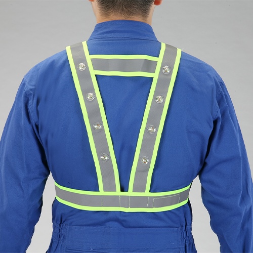 LED安全ベスト(縁無し/蛍光イエロー)_画像03