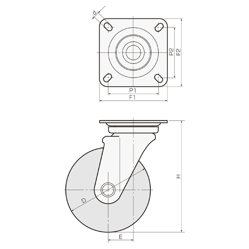 150mm キャスター(自在金具付/高導電)_画像04