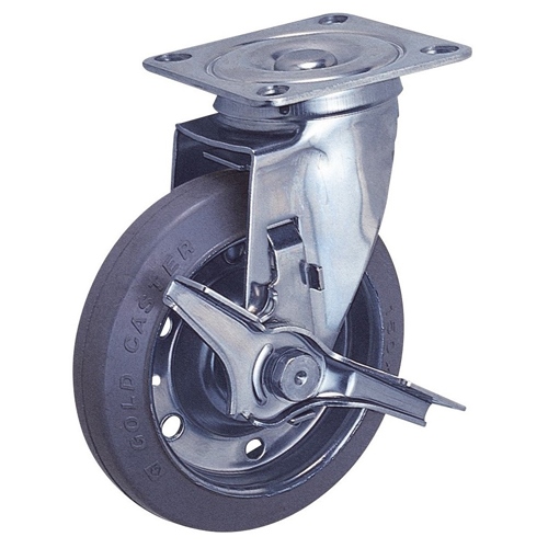 150キャスター(ゴム車/自在/ストッパー/SUS_画像03