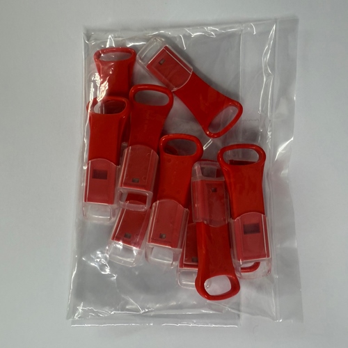 48x20x8超薄型ホイッスル(赤/キャップ付x10_画像02