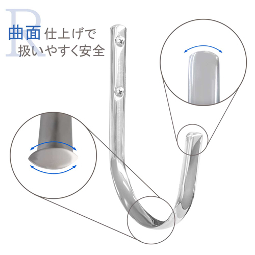 10x 75mm 大型フック(ステンレス製)_画像02