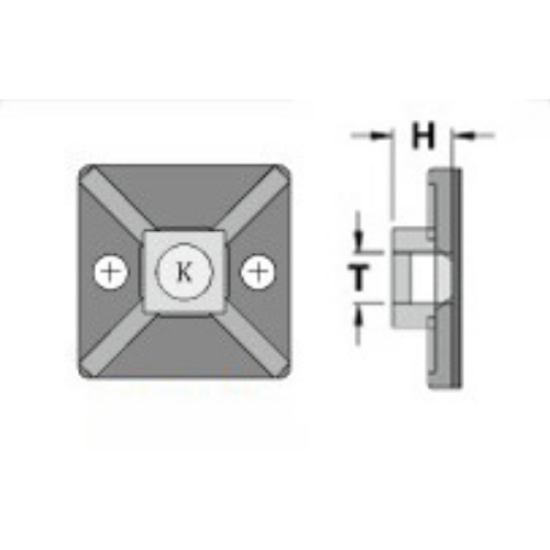 19.5X19.5結束バンド用ベース(粘着付/100個_画像04