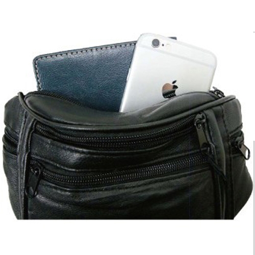 195x 80x140mm ウエストポーチ(ブラック)_画像04