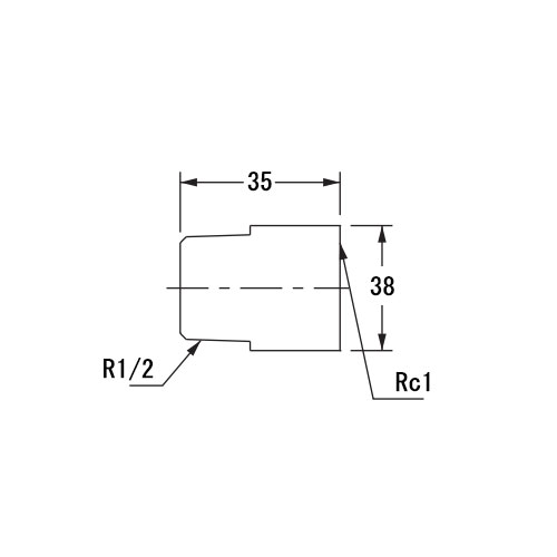 Rc　1 inxR1/2 in 砲金外内ねじニップル_画像02
