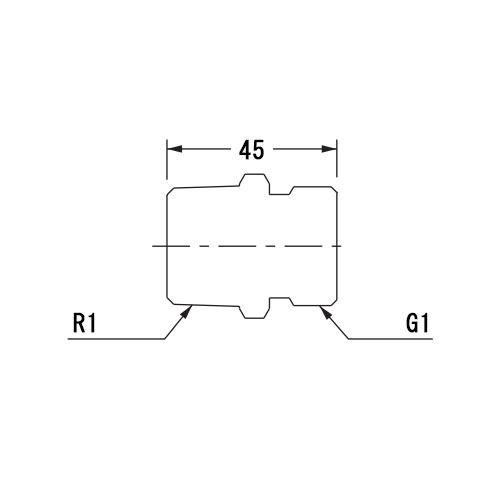 G1 in×R1 in 砲金フレキニップル_画像02