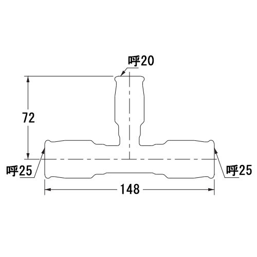#25x#20 差込式異径チーズ_画像02