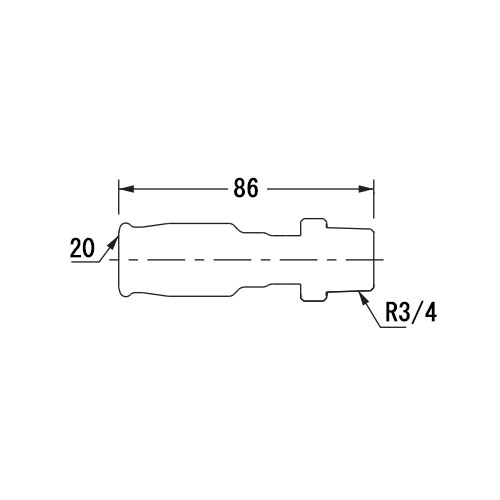 #20/R3/4 in 差込式外ネジアダプター_画像02