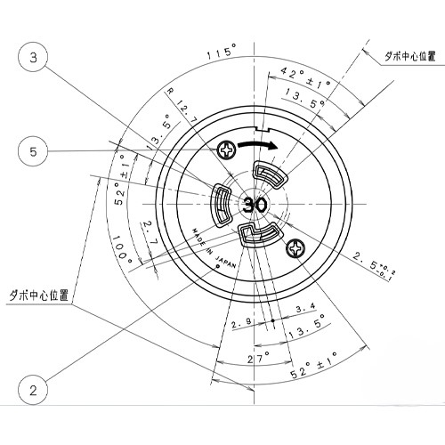 250V/30A 防水型引掛けコネクター(接地2P)_画像03
