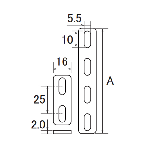 170x16mm 一文字継手(ステンレス製)_画像02