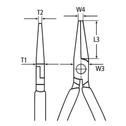 160mm 絶縁フラットノーズプライヤー_画像02
