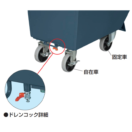 500x800x677mm/100L スクラップ台車_画像02
