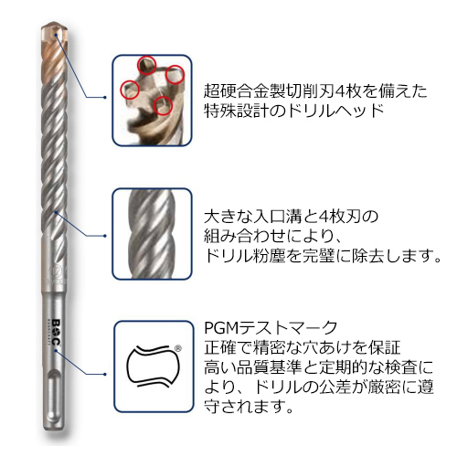 10.0x160mm SDSプラス超硬ドリルビット_画像02